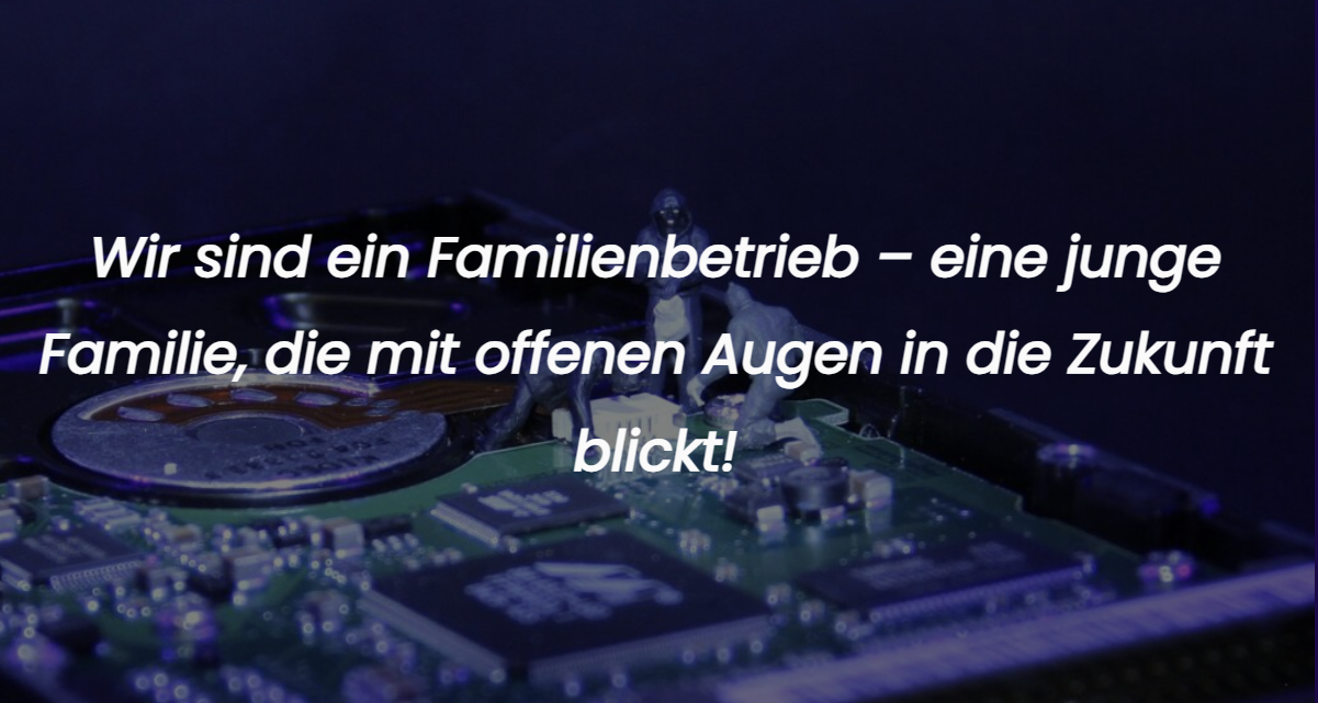 Wir sind ein Familienbetrieb – eine junge Familie, die mit offenen Augen in die Zukunft blickt!